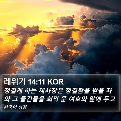 레위기 14:11 KOR Bible Verse Image