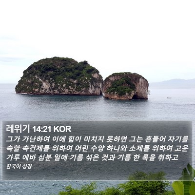 레위기 14:21 KOR Bible Verse Image