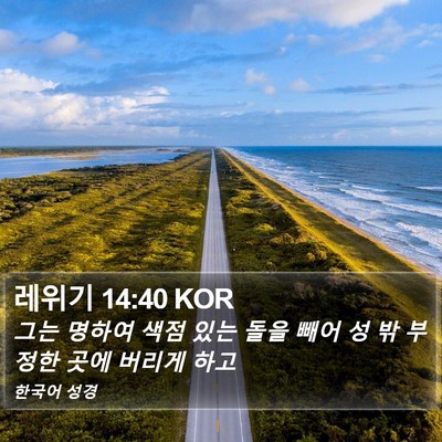 레위기 14:40 KOR Bible Verse Image