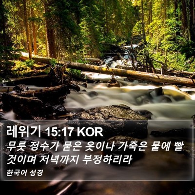 레위기 15:17 KOR Bible Verse Image