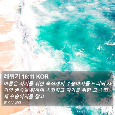레위기 16:11 KOR Bible Verse Image