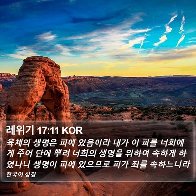레위기 17:11 KOR Bible Verse Image
