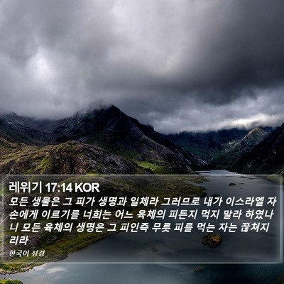 레위기 17:14 KOR Bible Verse Image
