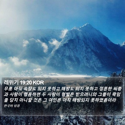 레위기 19:20 KOR Bible Verse Image