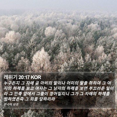 레위기 20:17 KOR Bible Verse Image