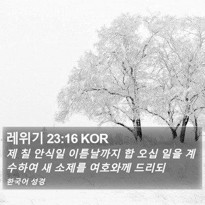 레위기 23:16 KOR Bible Verse Image