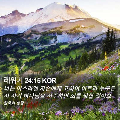 레위기 24:15 KOR Bible Verse Image