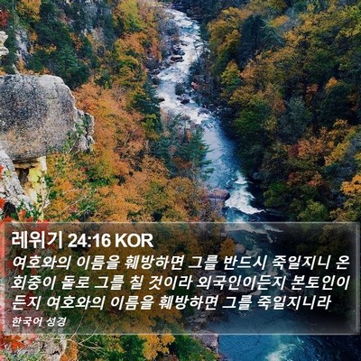 레위기 24:16 KOR Bible Verse Image