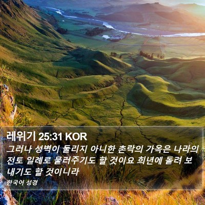 레위기 25:31 KOR Bible Verse Image