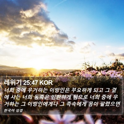 레위기 25:47 KOR Bible Verse Image