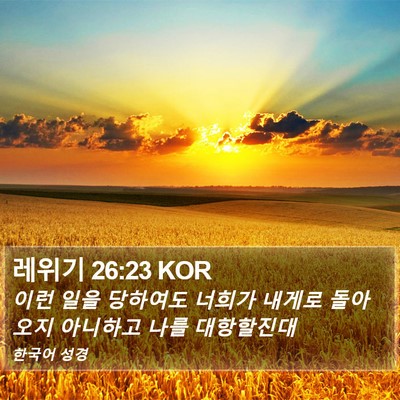 레위기 26:23 KOR Bible Verse Image