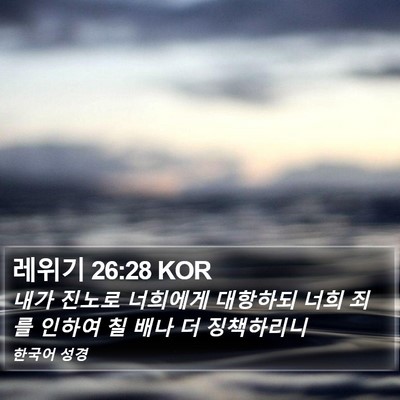 레위기 26:28 KOR Bible Verse Image