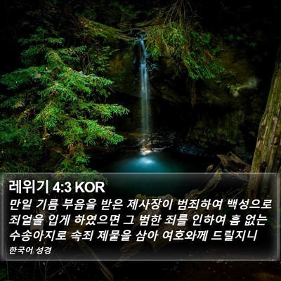 레위기 4:3 KOR Bible Verse Image