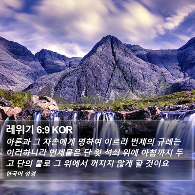 레위기 6:9 KOR Bible Verse Image