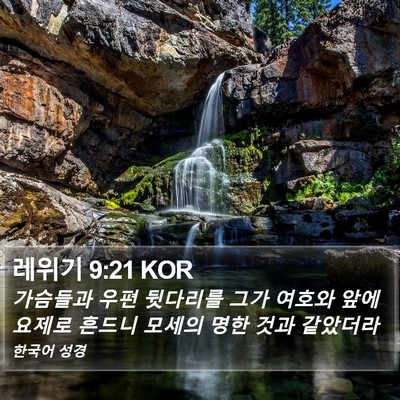 레위기 9:21 KOR Bible Verse Image