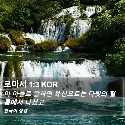로마서 1:3 KOR Bible Verse Image
