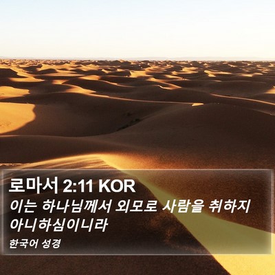 로마서 2:11 KOR Bible Verse Image
