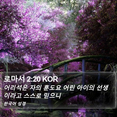 로마서 2:20 KOR Bible Verse Image
