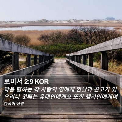 로마서 2:9 KOR Bible Verse Image