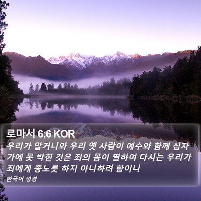 로마서 6:6 KOR Bible Verse Image