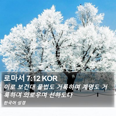 로마서 7:12 KOR Bible Verse Image