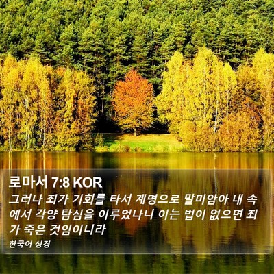 로마서 7:8 KOR Bible Verse Image