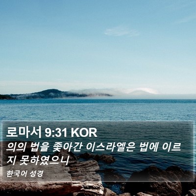 로마서 9:31 KOR Bible Verse Image