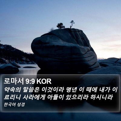 로마서 9:9 KOR Bible Verse Image