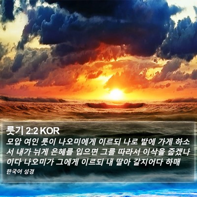 룻기 2:2 KOR Bible Verse Image