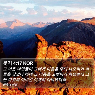 룻기 4:17 KOR Bible Verse Image