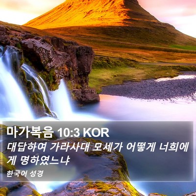 마가복음 10:3 KOR Bible Verse Image