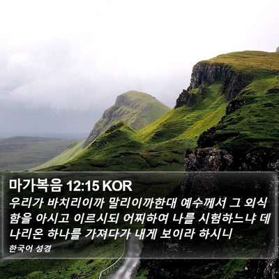마가복음 12:15 KOR Bible Verse Image