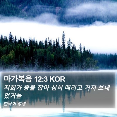마가복음 12:3 KOR Bible Verse Image