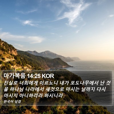 마가복음 14:25 KOR Bible Verse Image