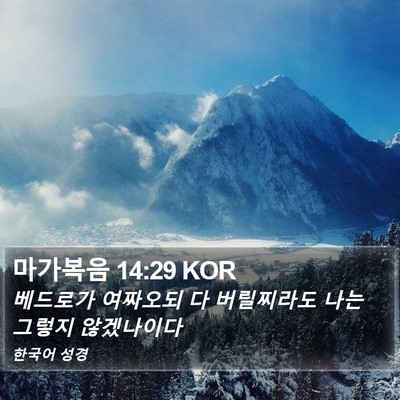마가복음 14:29 KOR Bible Verse Image