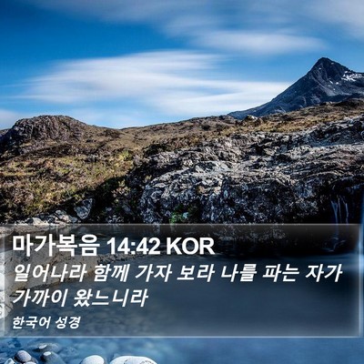 마가복음 14:42 KOR Bible Verse Image