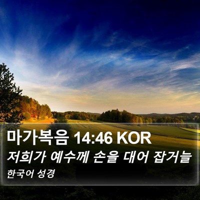 마가복음 14:46 KOR Bible Verse Image
