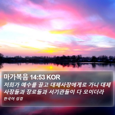 마가복음 14:53 KOR Bible Verse Image