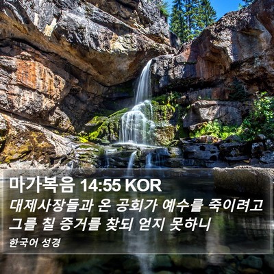 마가복음 14:55 KOR Bible Verse Image