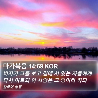 마가복음 14:69 KOR Bible Verse Image