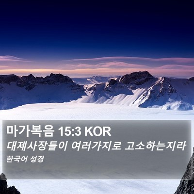 마가복음 15:3 KOR Bible Verse Image