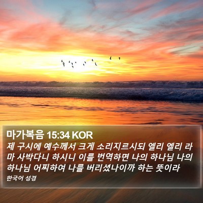 마가복음 15:34 KOR Bible Verse Image