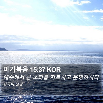 마가복음 15:37 KOR Bible Verse Image