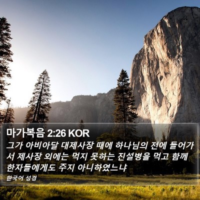 마가복음 2:26 KOR Bible Verse Image