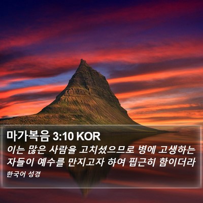 마가복음 3:10 KOR Bible Verse Image