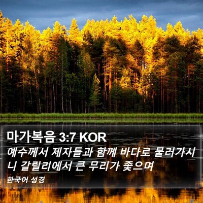 마가복음 3:7 KOR Bible Verse Image