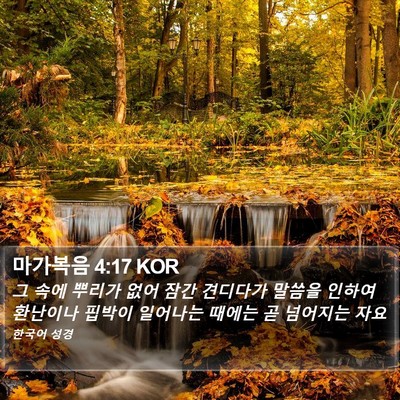 마가복음 4:17 KOR Bible Verse Image