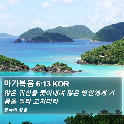 마가복음 6:13 KOR Bible Verse Image