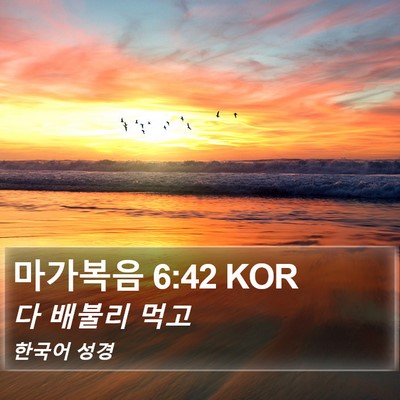 마가복음 6:42 KOR Bible Verse Image