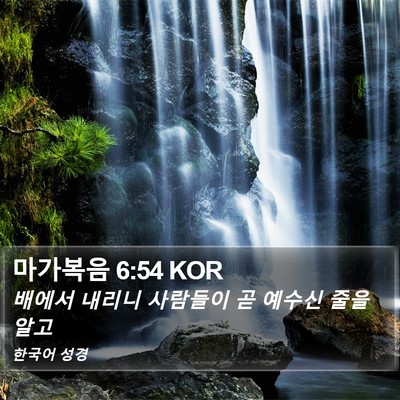 마가복음 6:54 KOR Bible Verse Image